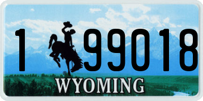 WY license plate 199018