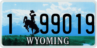 WY license plate 199019