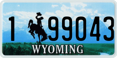 WY license plate 199043