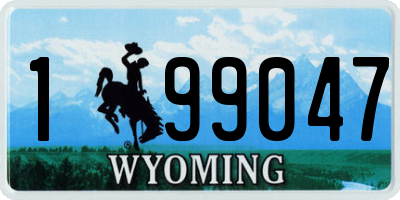 WY license plate 199047