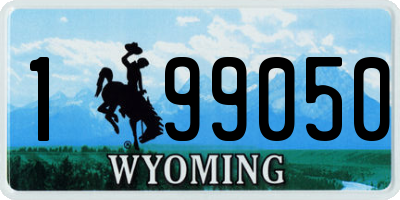 WY license plate 199050