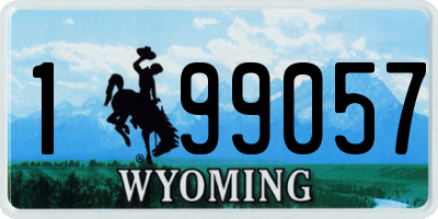 WY license plate 199057