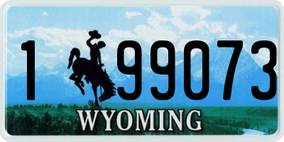 WY license plate 199073
