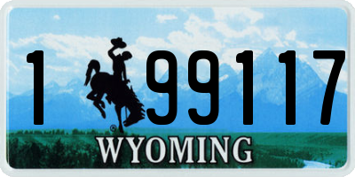 WY license plate 199117