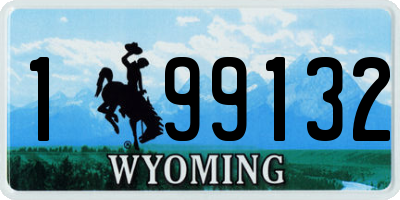 WY license plate 199132