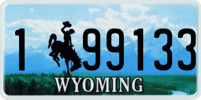 WY license plate 199133