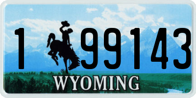 WY license plate 199143