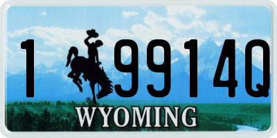 WY license plate 19914Q