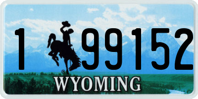 WY license plate 199152