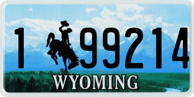WY license plate 199214