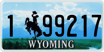 WY license plate 199217