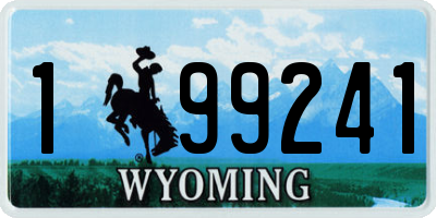 WY license plate 199241