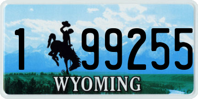 WY license plate 199255