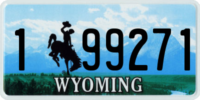 WY license plate 199271