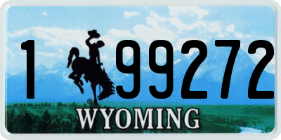 WY license plate 199272