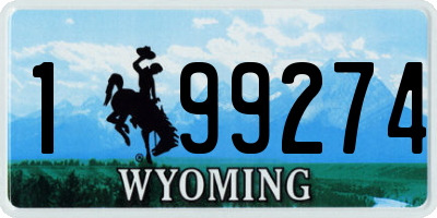 WY license plate 199274