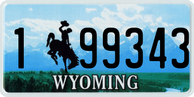 WY license plate 199343