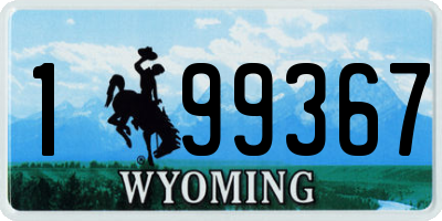 WY license plate 199367
