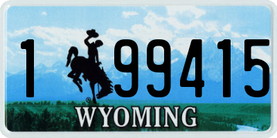 WY license plate 199415