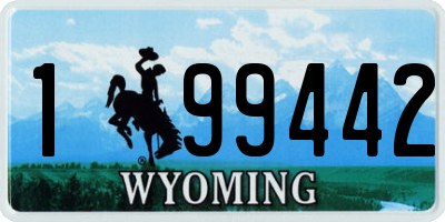 WY license plate 199442