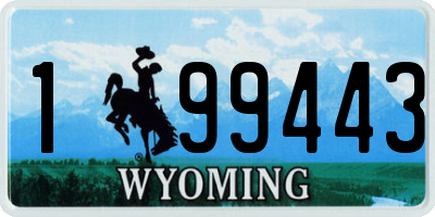 WY license plate 199443