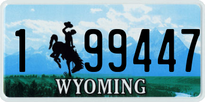 WY license plate 199447