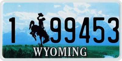 WY license plate 199453
