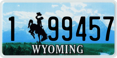 WY license plate 199457