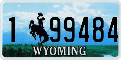 WY license plate 199484