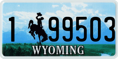 WY license plate 199503