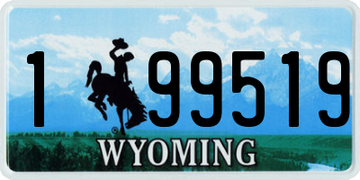 WY license plate 199519