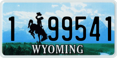 WY license plate 199541