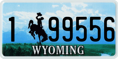 WY license plate 199556