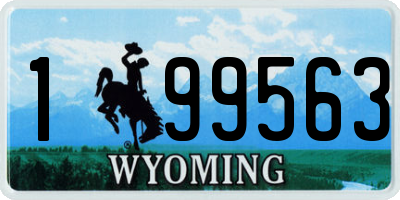 WY license plate 199563