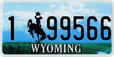 WY license plate 199566