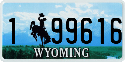 WY license plate 199616
