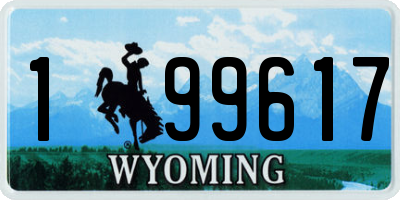 WY license plate 199617