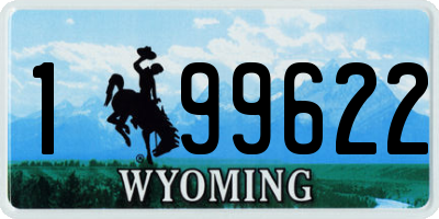 WY license plate 199622