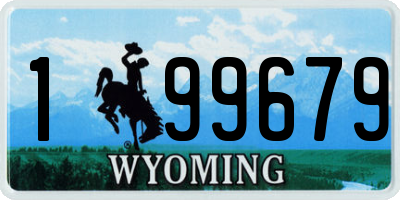 WY license plate 199679