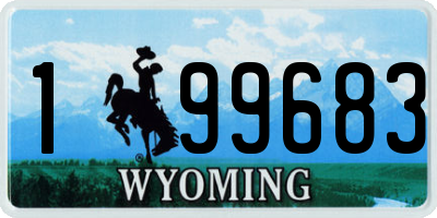 WY license plate 199683