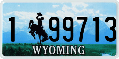 WY license plate 199713