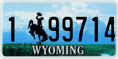 WY license plate 199714