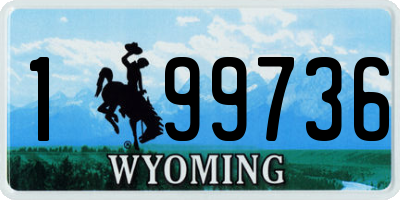 WY license plate 199736