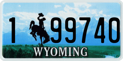 WY license plate 199740