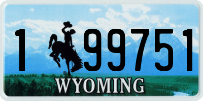 WY license plate 199751