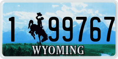 WY license plate 199767