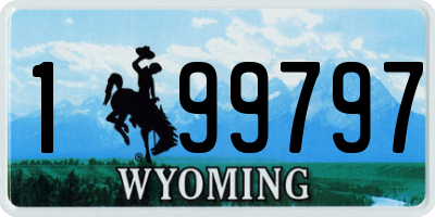 WY license plate 199797