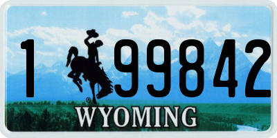 WY license plate 199842