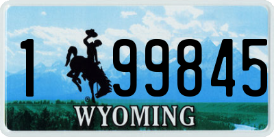 WY license plate 199845