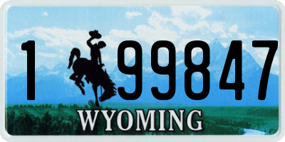 WY license plate 199847